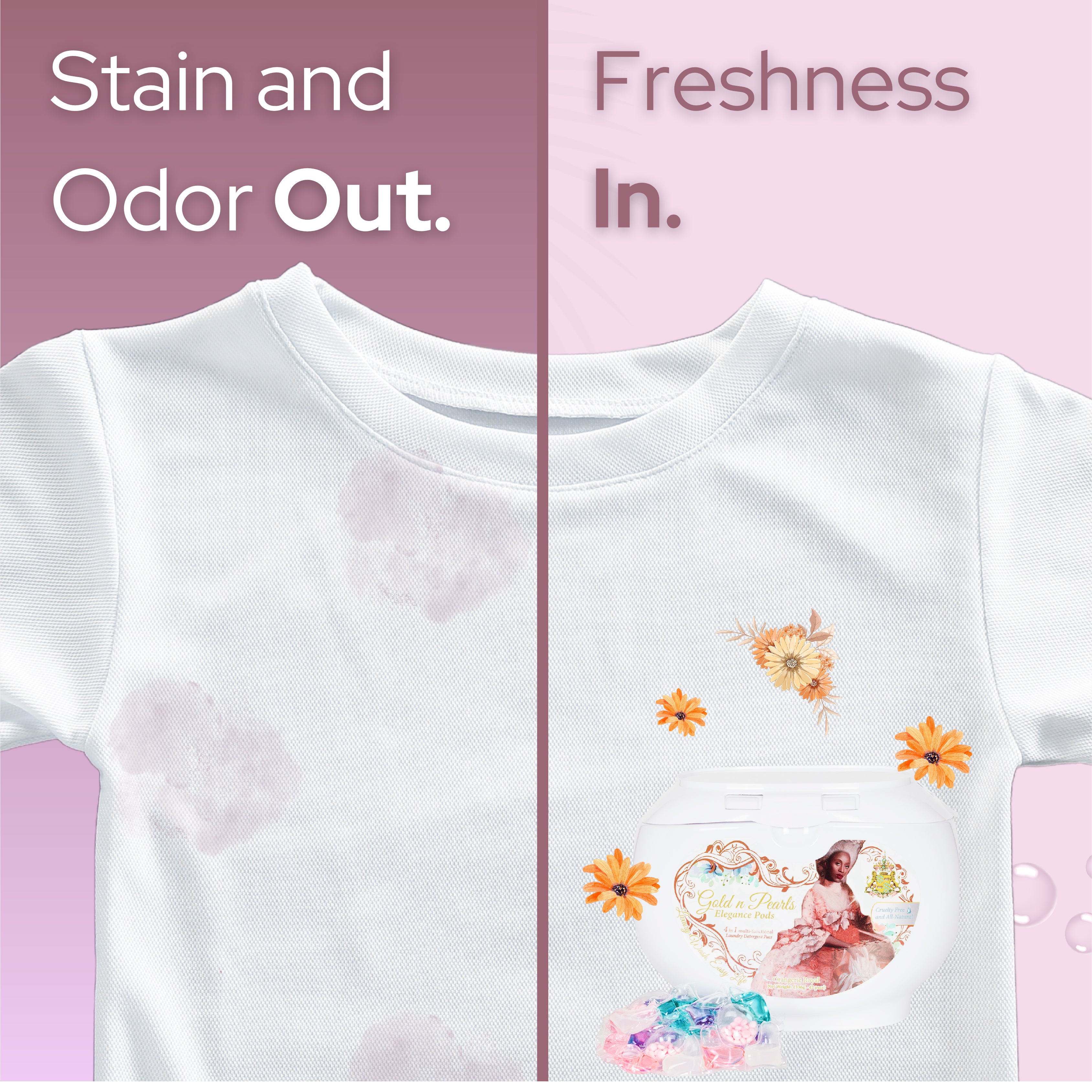 Gold n Pearls 5-in-1 Multifunctional Laundry Pods - Orangerie Royal (42 Pods)