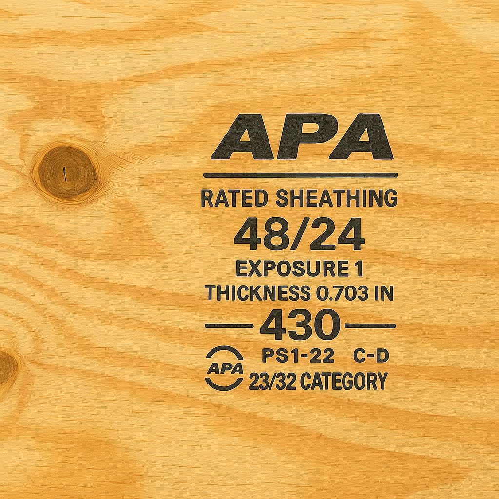 CDX Plywood Sheathing Panel - 23/32" Thick, 5 Ply, PS 2 Standards, Made in USA