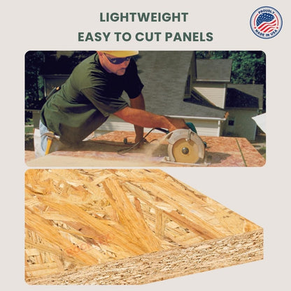 OSB Sheathing Panel - 7/16" Thick - PS 2 Standards, Made in USA
