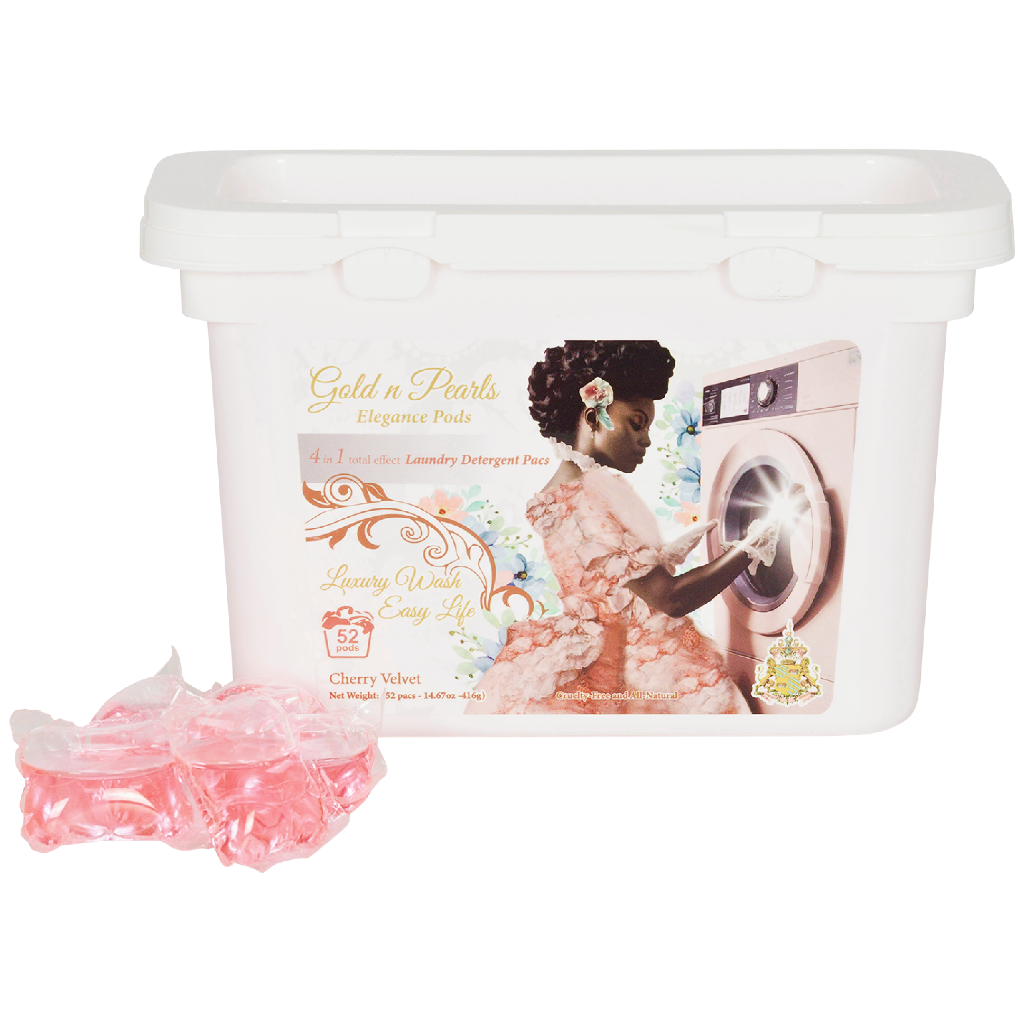 Gold n Pearls 4-in-1 Laundry Detergent Pods - Lavender Silk (52 Pods)