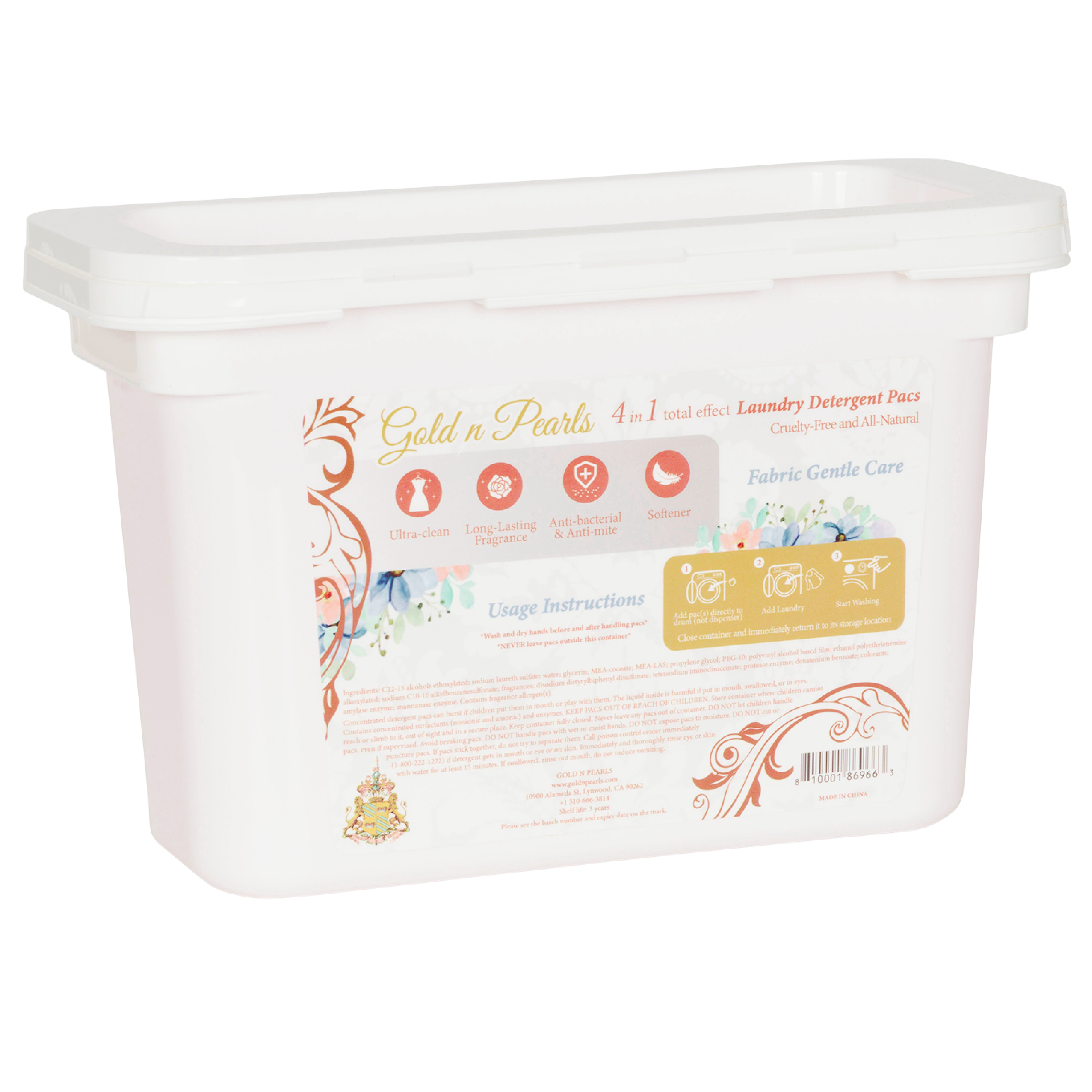 Gold n Pearls 4-in-1 Laundry Detergent Pods - Lavender Silk (52 Pods)