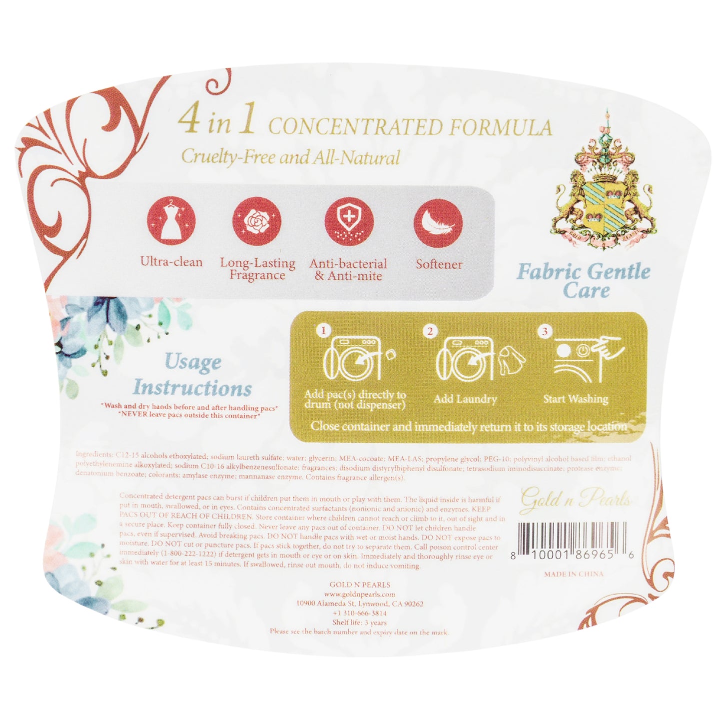 Gold n Pearls 5-in-1 Multifunctional Laundry Pods - Orangerie Royal (42 Pods)