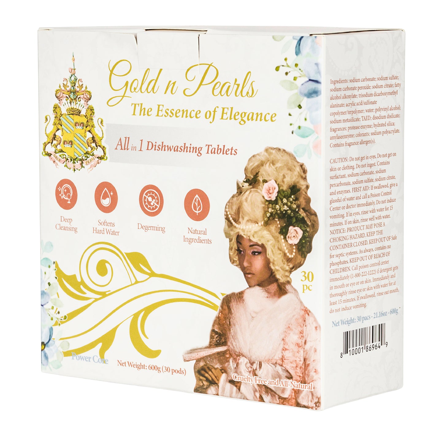 Gold n Pearl Dishwashing Tablet with Red Spot - (30 Tablets)