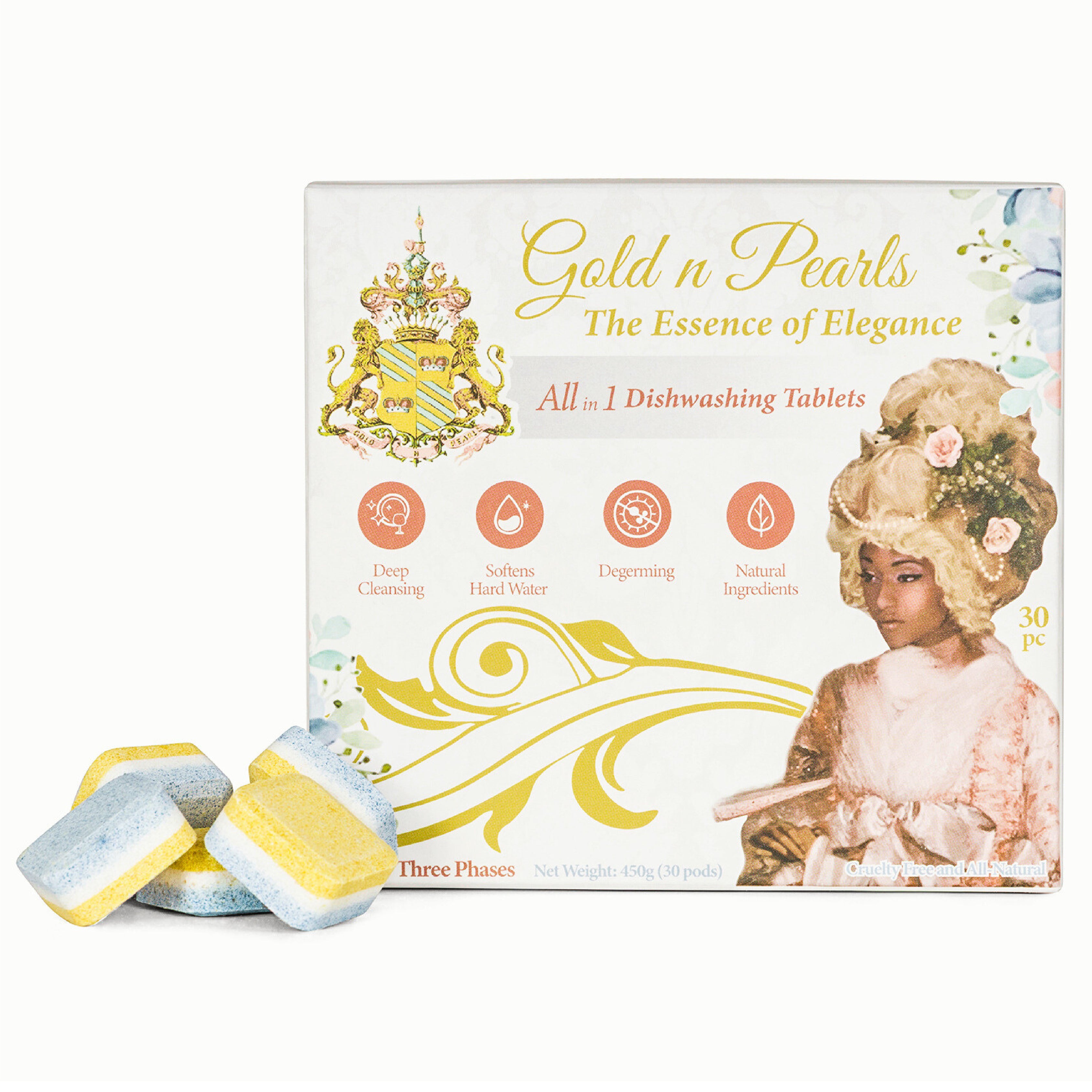 Gold n Pearls Layer Dishwashing Tablet - Individual Bag (30 Tablets)