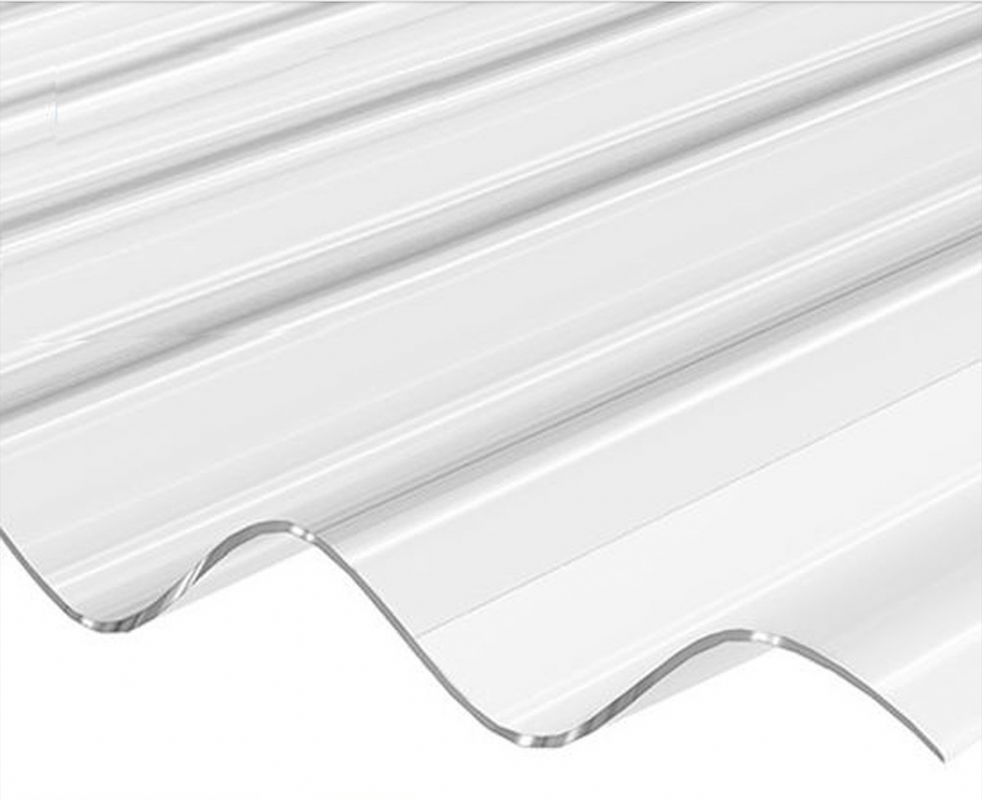 Translucent Ribbed Polycarbonate Corrugated Polycarbonate Roofing Sheet - Clear - 0.047 x 48