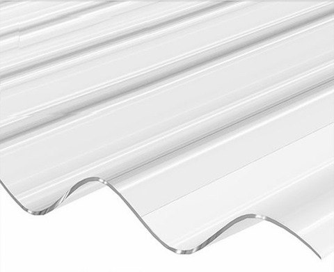 Corrugated Polycarbonate Roofing Sheet - Clear - 0.047" x 48" x 96"