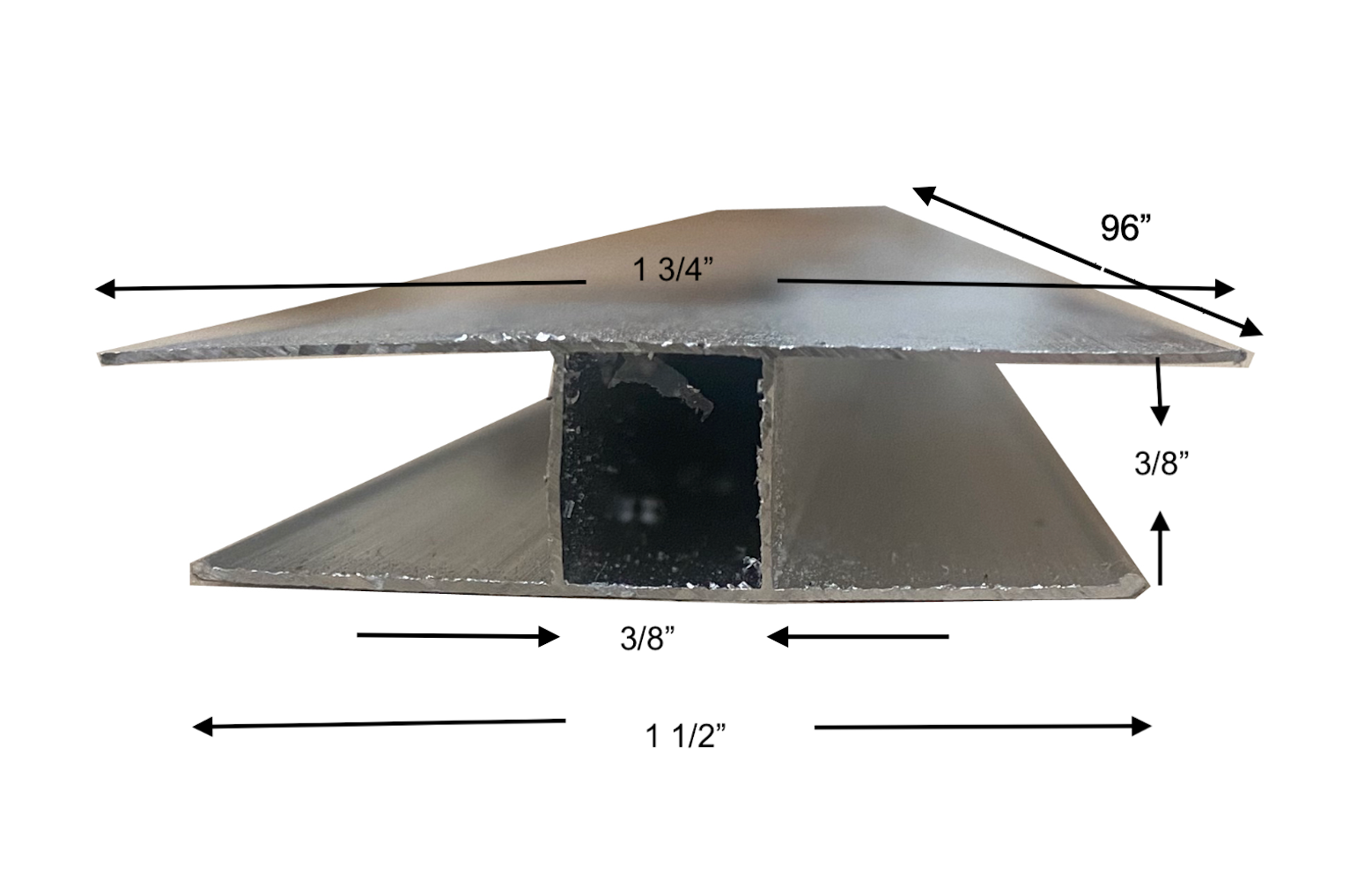 Channel Extress Twinwall Aluminum H Channels - 6mm x 96