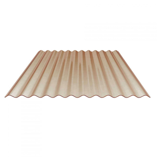 Corrugated Polycarbonate Roofing Sheet - Bronze - 1/16" x 33" x 96"
