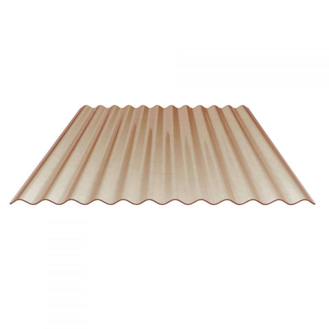 Corrugated Polycarbonate Roofing Sheet - Bronze - 1/16" x 33" x 96"