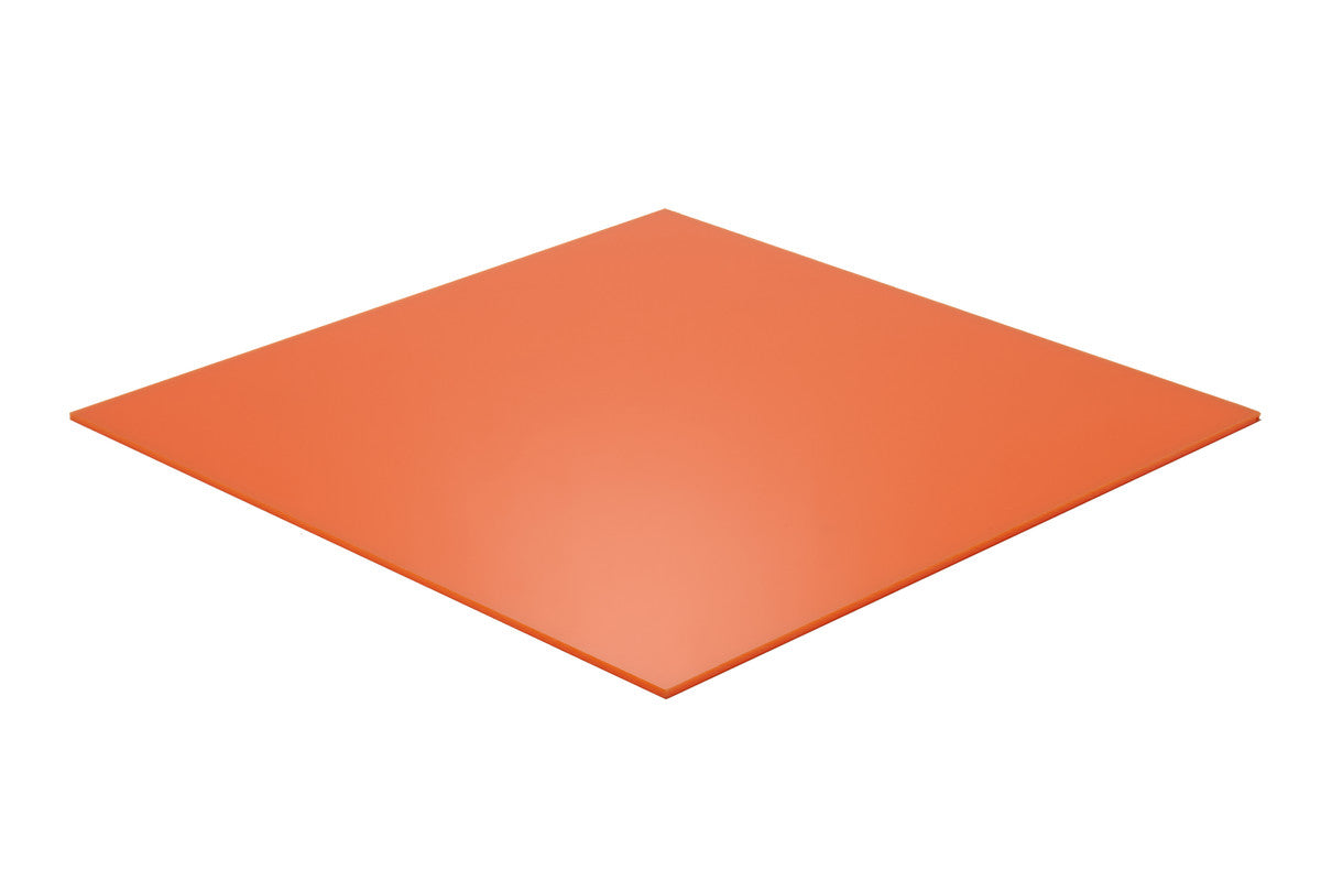 Acrylic Sheet - Orange Translucent 6% - 1/8 inch thick