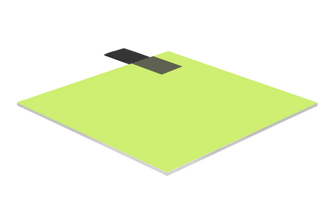 Acrylic Sheet - Green Fluorescent - 1/4 inch thick